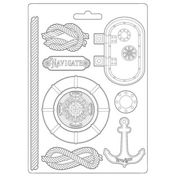 Stamperia, Soft Maxi Mould A4, Lady Vagabond Lifestyle, Navigate