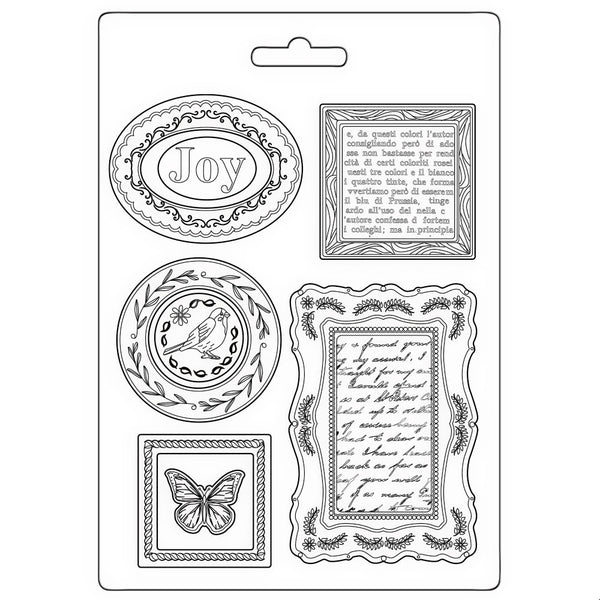 Stamperia, Soft Maxi Mould A5, Blue Land Plates