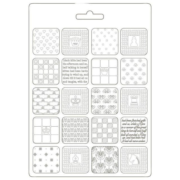 Stamperia Soft Maxi Mould A5, Alice Patchwork