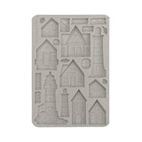 Stamperia Silicone Mold A5, Silent Sea, Houses And Lighthouse
