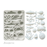 Stamperia, Silicone Mold A5, Silent Sea, Shells And Fish