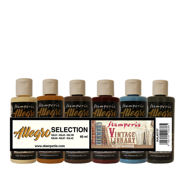 Stamperia Allegro Paint Set 6/Pkg, Vintage Library (Please see Note)