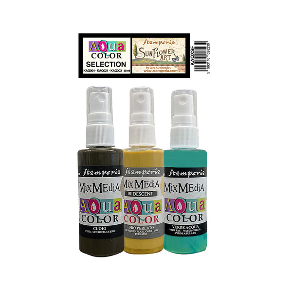 Stamperia, Aquacolor Spray Set 3/Pkg, Sunflower Art (Please see Note)