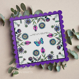 Katkin Krafts, 6"x8" Clear Stamps Set, Herbaceous Border