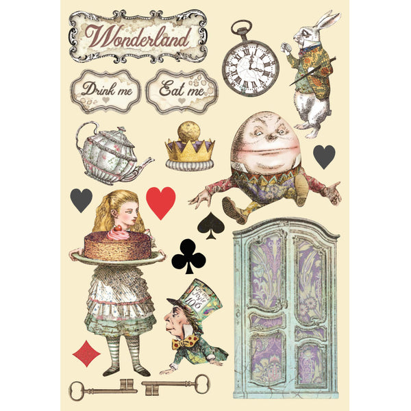 Stamperia, A5 Colored Wood Frames, Alice Through the Looking Glass, Cake