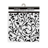 Stamperia, Thick Stencil 4.72"X 4.72", Masquerade, Ornaments (KSTDS11)