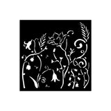 Stamperia, Thick Stencil 4.72"X 4.72", Hidden Grove Flowers (KSTDS28)