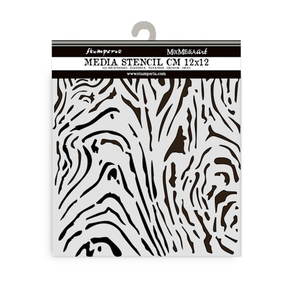 Stamperia, Thick Stencil 4.72"X 4.72", Hidden Grove, Wood Pattern (KSTDS29)