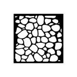 Stamperia, Thick Stencil 4.72"X 4.72", Hidden Grove, Stone Pattern (KSTDS30)
