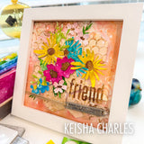 Sizzix 2D Embossing Folder and Thinlits 11/Pkg by Tim Holtz, Vault Side-Order Floristry (#666872)