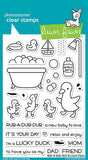 Lawn Fawn Clear Stamps & Dies Combo, Rub-A-Dub-Dub (LF1583 & LF1584)