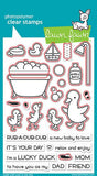 Lawn Fawn Clear Stamps & Dies Combo, Rub-A-Dub-Dub (LF1583 & LF1584)