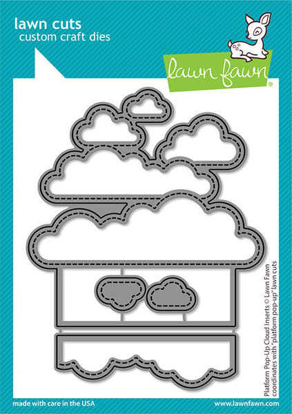 Lawn Fawn, Lawn Cuts Custom Craft Die, Platform Pop-Up Cloud Inserts (LF3092)