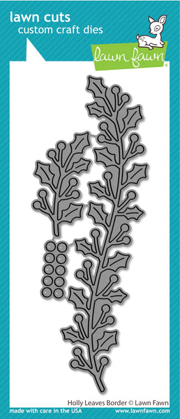Lawn Fawn, Lawn Cuts Custom Craft Die, Holly Leaves Border (LF3257)