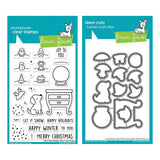 Lawn Fawn Clear Stamps & Dies Combo, Little Snow Globe:  Dog (LF3270 & LF3271)