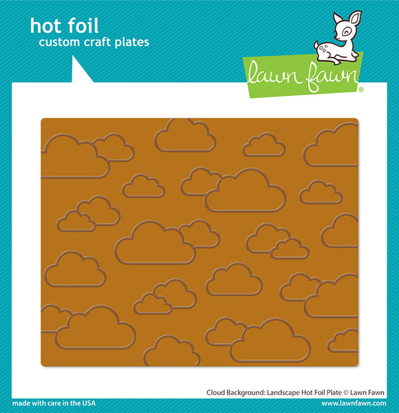 Lawn Fawn, Lawn Cuts Hot Foil Plates, Cloud Background: Landscape (LF3388)