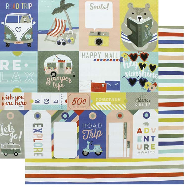 PhotoPlay, Let's Go! Double-Sided Cardstock 12"X12", Let's Go