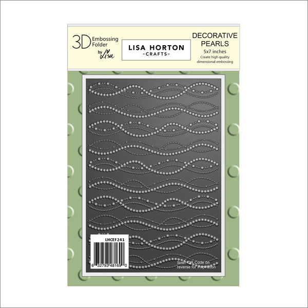 Lisa Horton, 3D Embossing Folder 5x7, Decorative Pearls