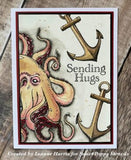 Sweet Poppy Stencil: A5 Stamp, Octopus