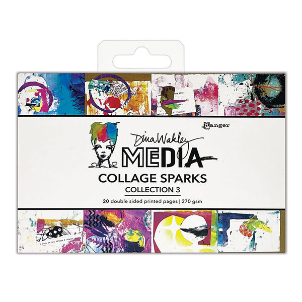 Dina Wakley Media Collage Sparks 6"X4" 20/Pkg, Collection 3