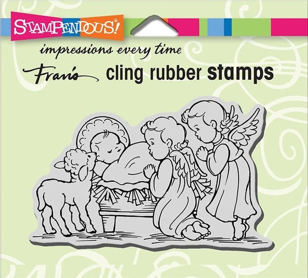 Stampendous, Cling Stamp, Manger Cherubim