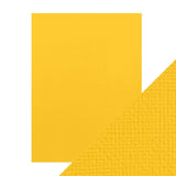Tonic Studios, Craft Perfect Weave Textured Classic Card 8.5"X11" 10/Pkg, Marigold Yellow