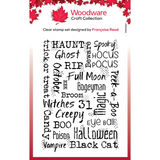 Woodware Clear 3"x4" Stamps, Mini Halloween Background