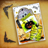Woodware Clear 3"x4" Stamps, Mini Halloween Background