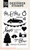 Echo Park Paper, Wedding Bliss, Stamps & Dies Set, Mr. & Mrs.