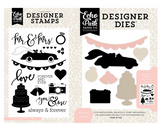 Echo Park Paper, Wedding Bliss, Stamps & Dies Set, Mr. & Mrs.