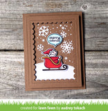 Lawn Fawn, Lawn Cuts Custom Craft Die, Reverse Stitch Scallop Rectangle Window (LF1800)