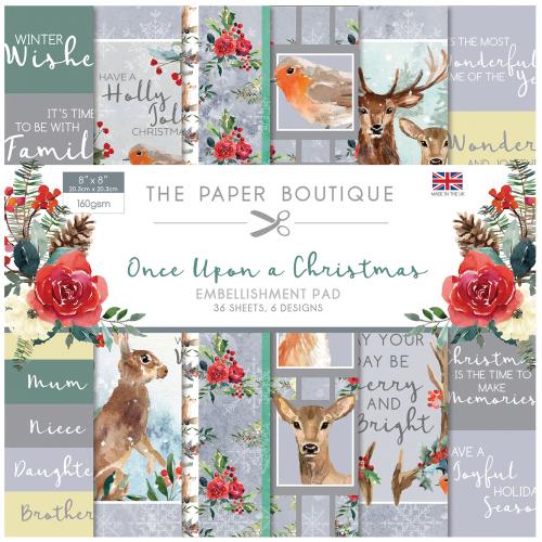 The Paper Boutique, 8"x8" Embellishment Pad, Once Upon A Christmas