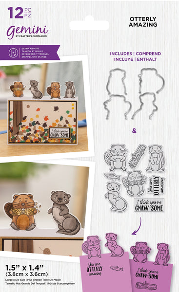 Crafter's Companion, Gemini Clear Stamps & Dies, Otterly Amazing