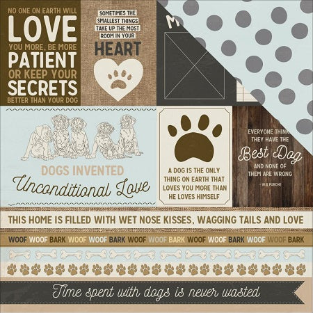 Kaisercraft, Pawfect Collection, Double-Sided Cardstock 12"X12", Ruff
