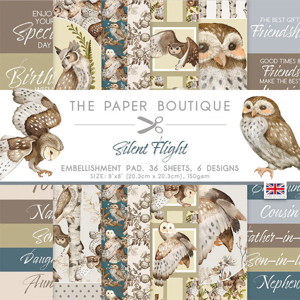 The Paper Boutique, Silent Flight 8x8 Embellishments Pad
