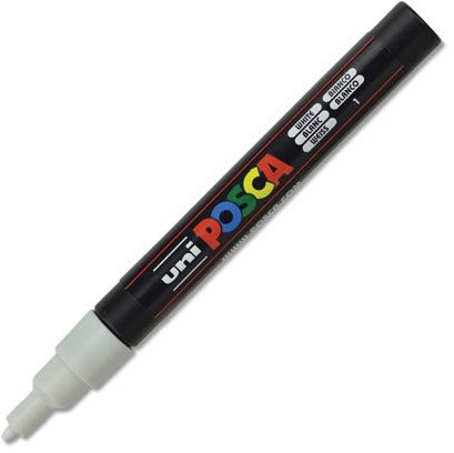 POSCA 3M Fine Bullet Tip Paint Marker Pen, White (PC-3M)