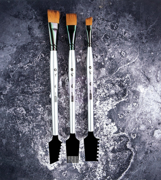 Prima, Finnabair Art Basics Double-Ended Brush Set 3/Pkg