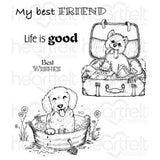 Heartfelt Creations, Pampered Pooch Collection, Cling Stamps Set, Pampered Pooch