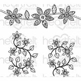 Heartfelt Creations, Patchwork Daisy Collection, Cling Stamps & Dies Set Combo, Patchwork Daisy Border