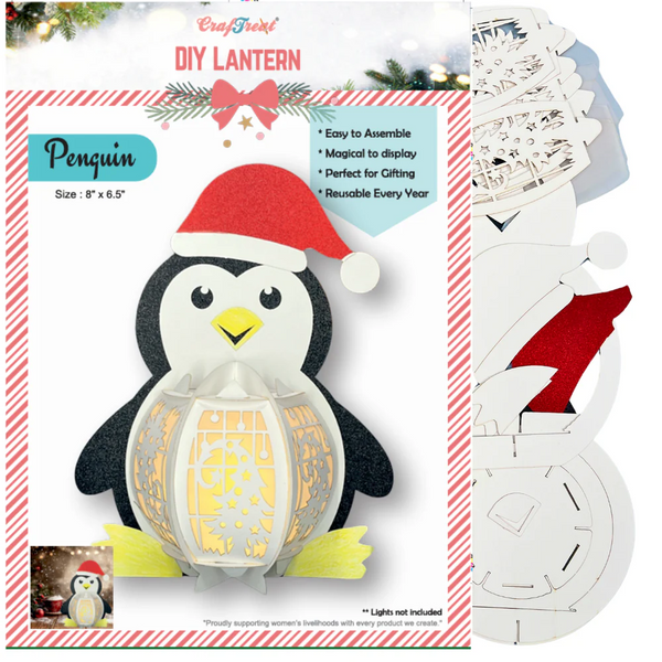 CrafTreat DIY Paper Lanterns, Penguin