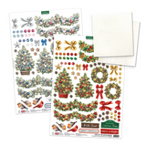 Katy Sue, Christmas Garden Picket Fence, Card Making Kit