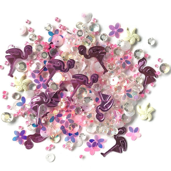 Buttons Galore & More, Sparkletz Embellishment, Pink Flamingo