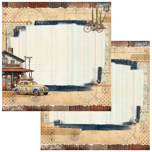 49 and Market, Rust And Revs, Double-Sided Cardstock 12"X12", Adventure