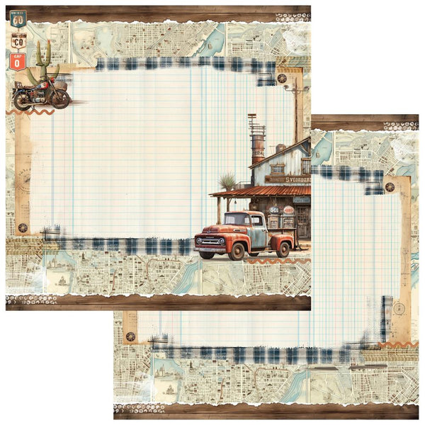 49 and Market, Rust And Revs, Double-Sided Cardstock 12"X12", Wanderlust