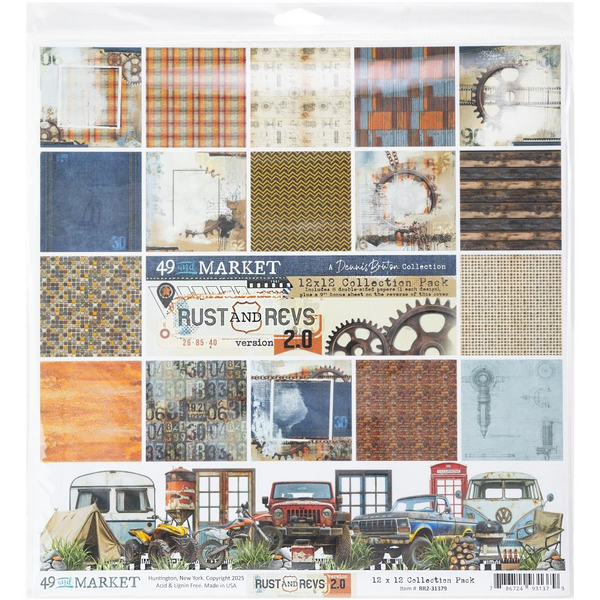49 And Market Collection Pack 12"X12", Rust & Revs 2.0 (RR2-31379)