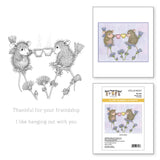 Spellbinders, House Mouse Cling Rubber Stamp, Tea for Two