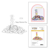 Spellbinders, House Mouse Cling Rubber Stamp, Candy Hearts (RSC-022)