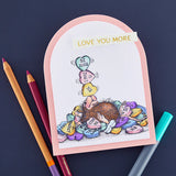 Spellbinders, House Mouse Cling Rubber Stamp, Candy Hearts (RSC-022)