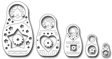 Frantic Stamper Precision Die - Russian Nesting Dolls
