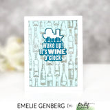 Picket Fence Studios 6"x6" Clear Stamp Set, Just Wanna Have Wine